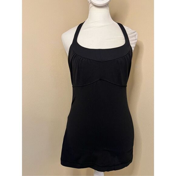 Lululemon Black Scoop Me Up Athletic Tank Top Size 6 - Picture 1 of 7
